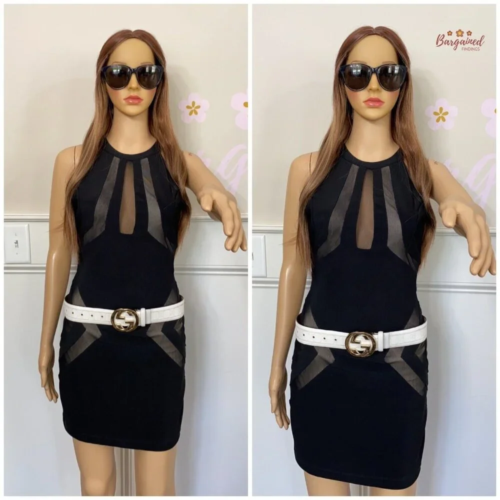 Authentic GUCCI White GG Plus Coated Canvas Leather Interlocking G Belt 80/32 - Picture 4 of 13